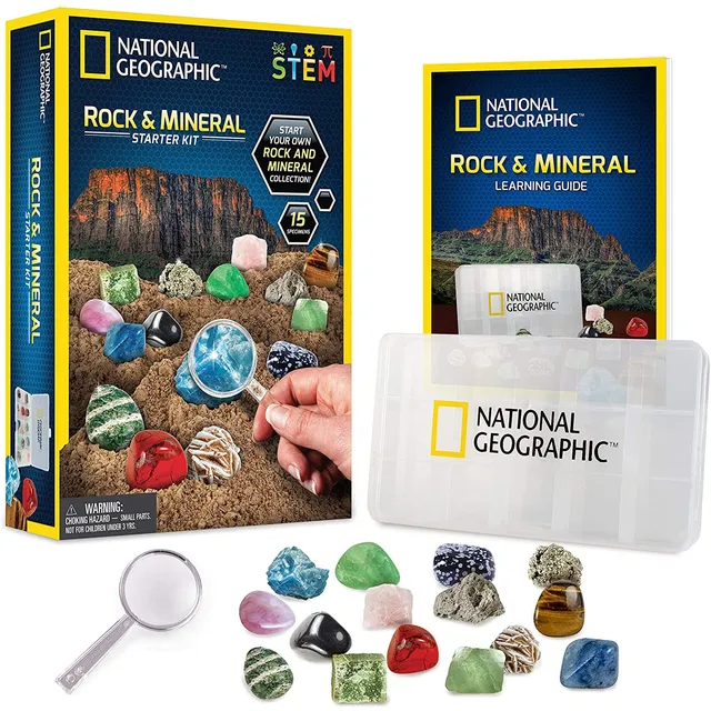 National Geographic Kit scientifici e di scoperta JM80571M rocce e minerali 15 pezzi