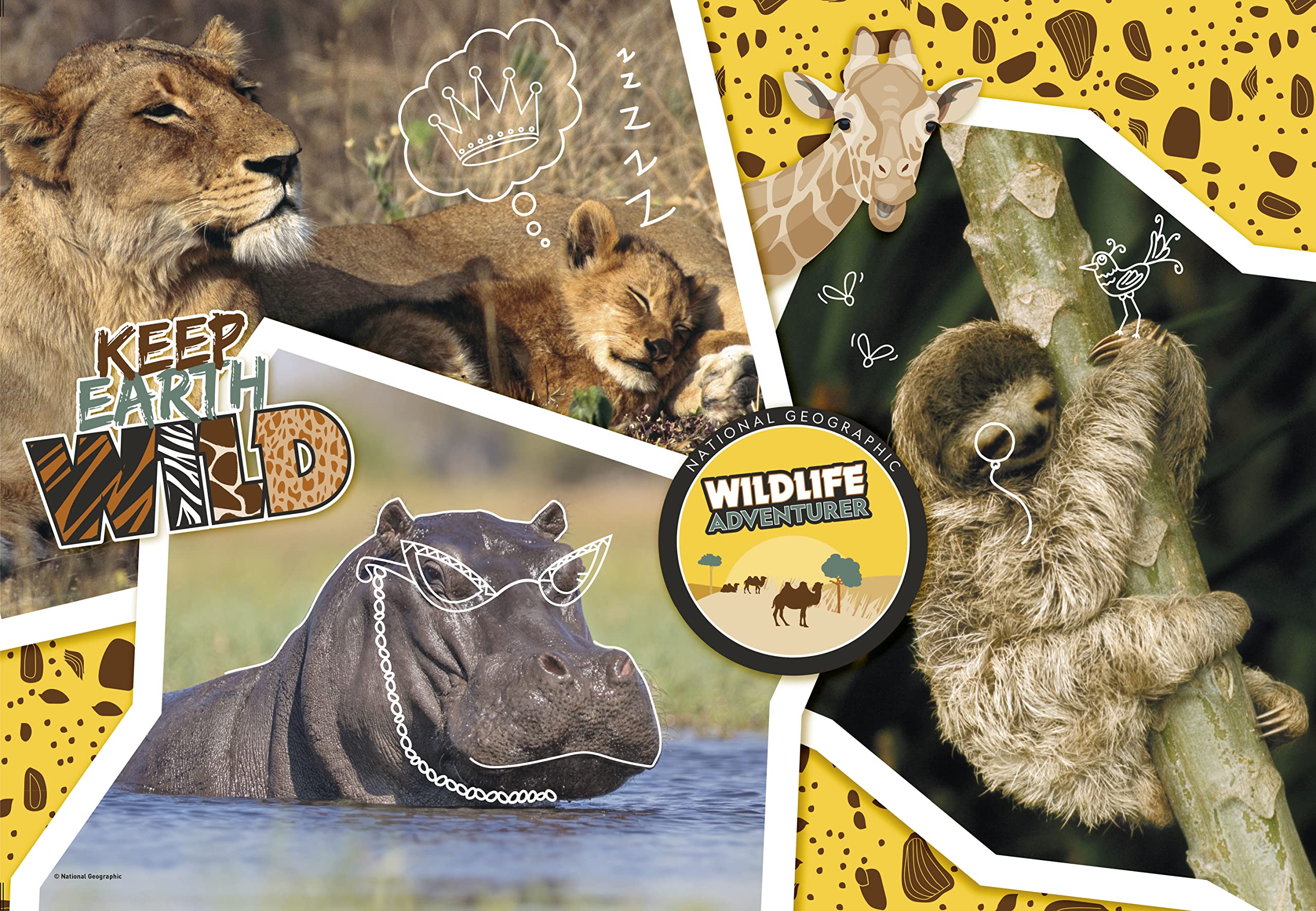 National Geographic Kids – Giochi e puzzle Wildlife Adventurer puzzle 104 pezzi bambini