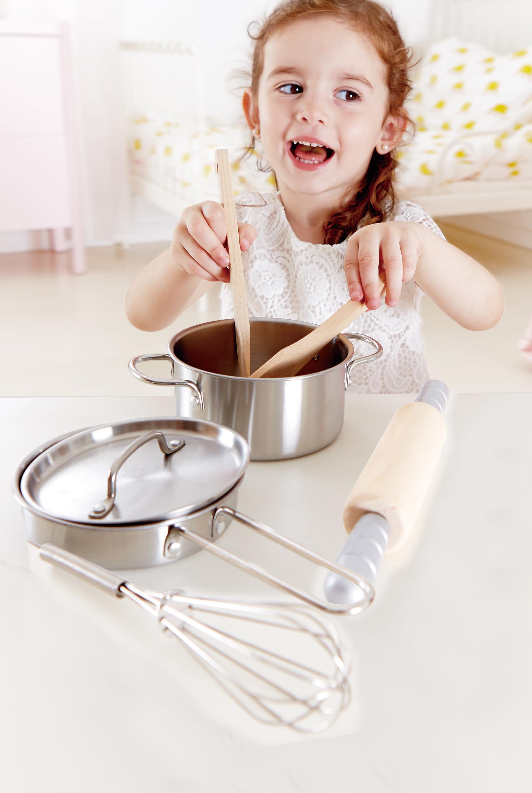 Hape Cucina e accessori Kit cucina 7 pezzi in legno e metallo