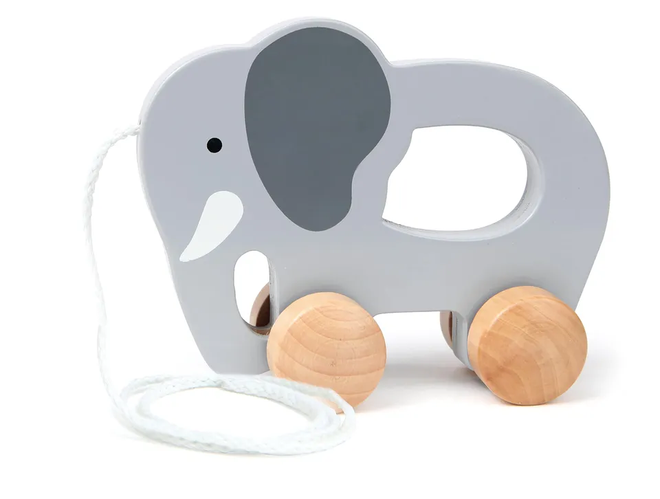 Hape Spingi e cammina Elefante da trainare elefante in legno dai 12 mesi