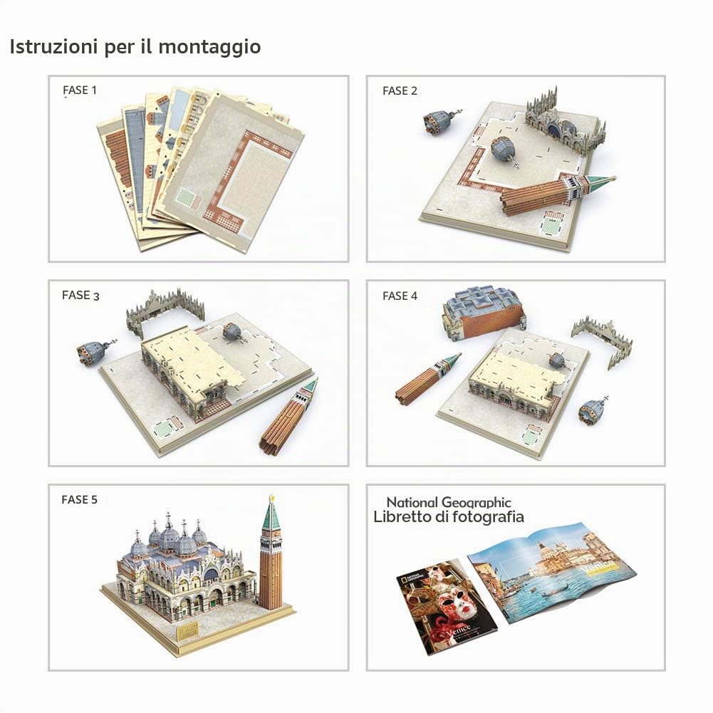 National Geographic Kids – Giochi e puzzle Piazza di San Marco puzzle 3D 107 pezzi