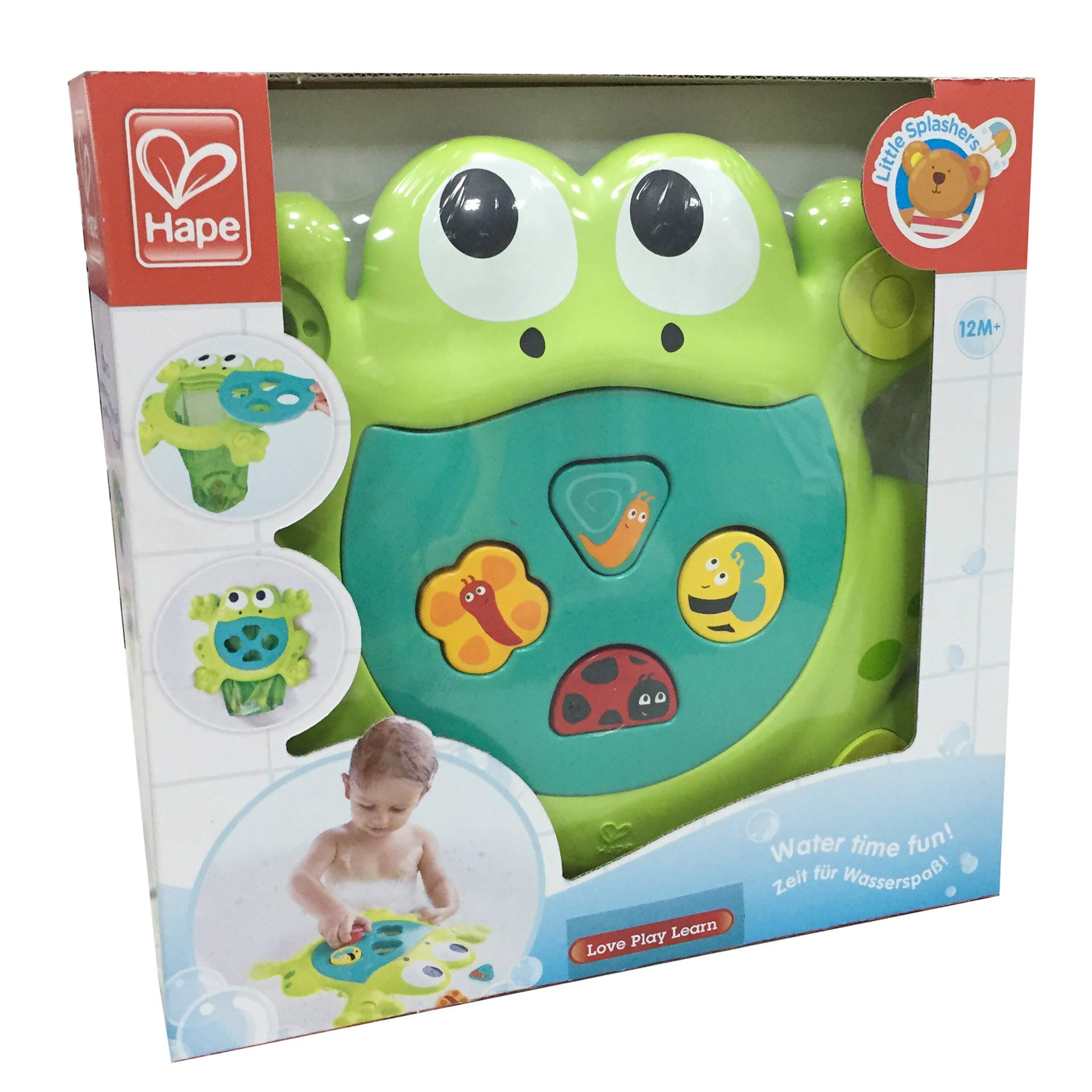 Hape Giochi da bagno Feed-Me Bath Frog rana da bagno multicolore E0209