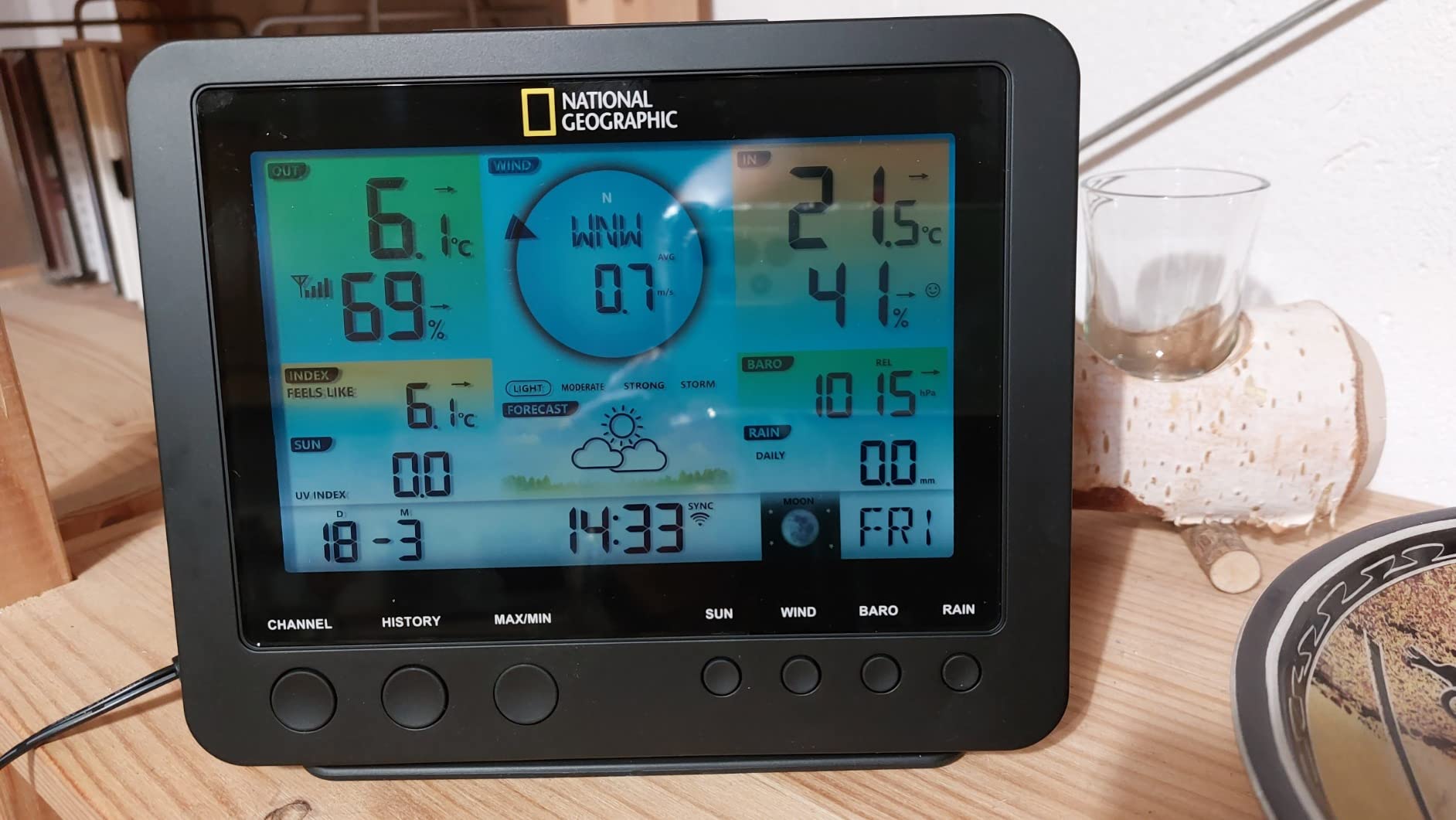 National Geographic Stazioni meteorologiche ed elettronica outdoor Stazione meteo wireless 7 in 1