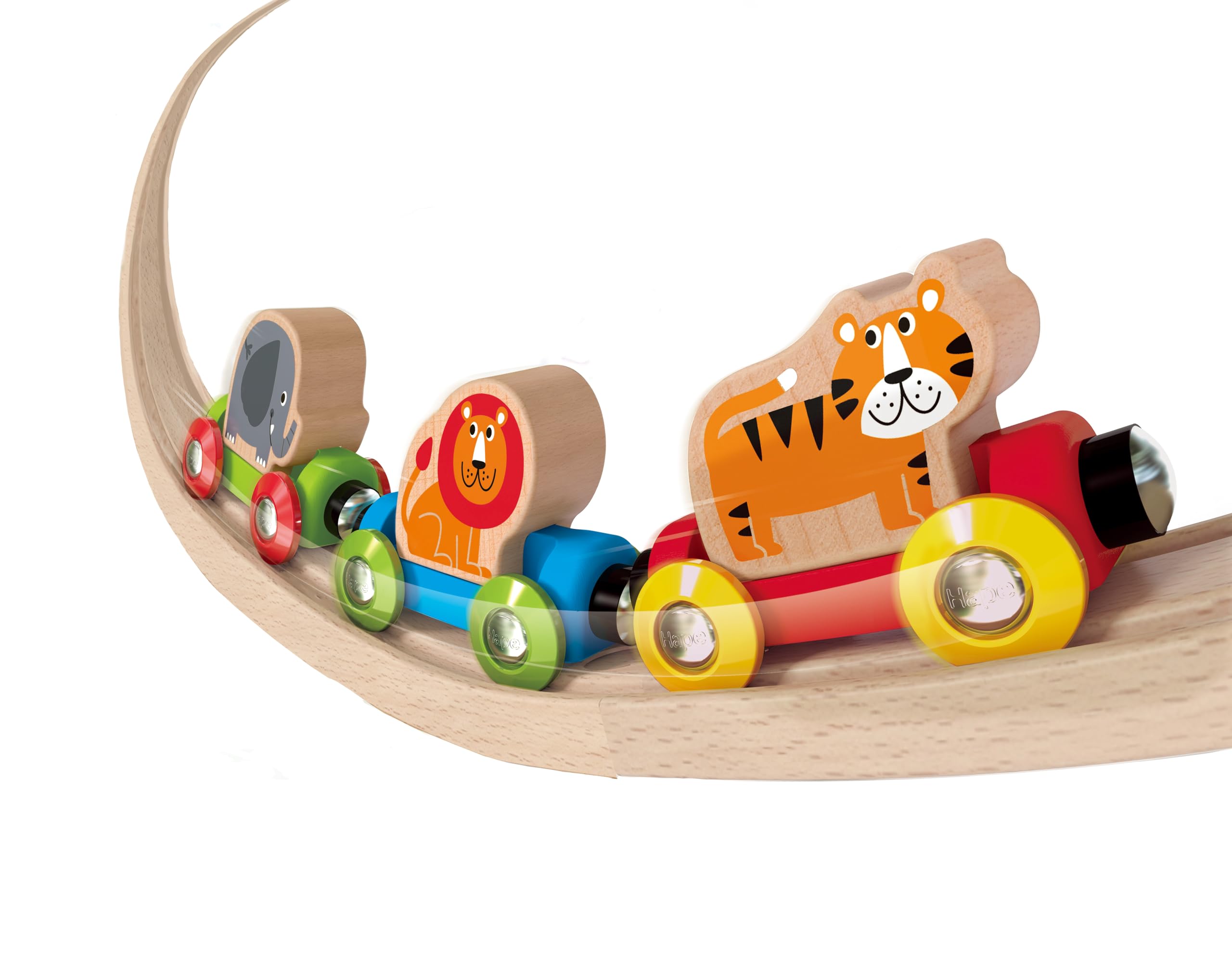 Hape Treno Viaggio Giungla trenino con animali in legno