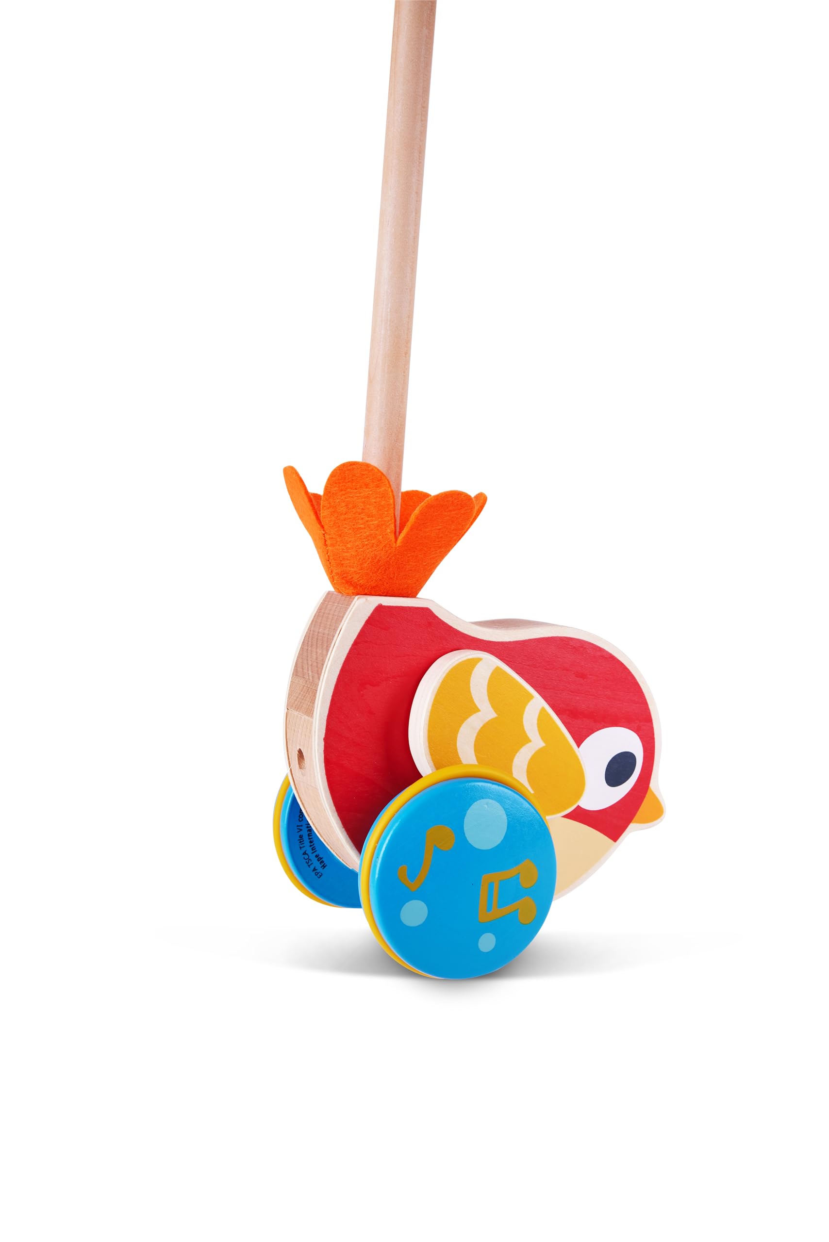 Hape Spingi e cammina Lilly uccellino musicale in legno