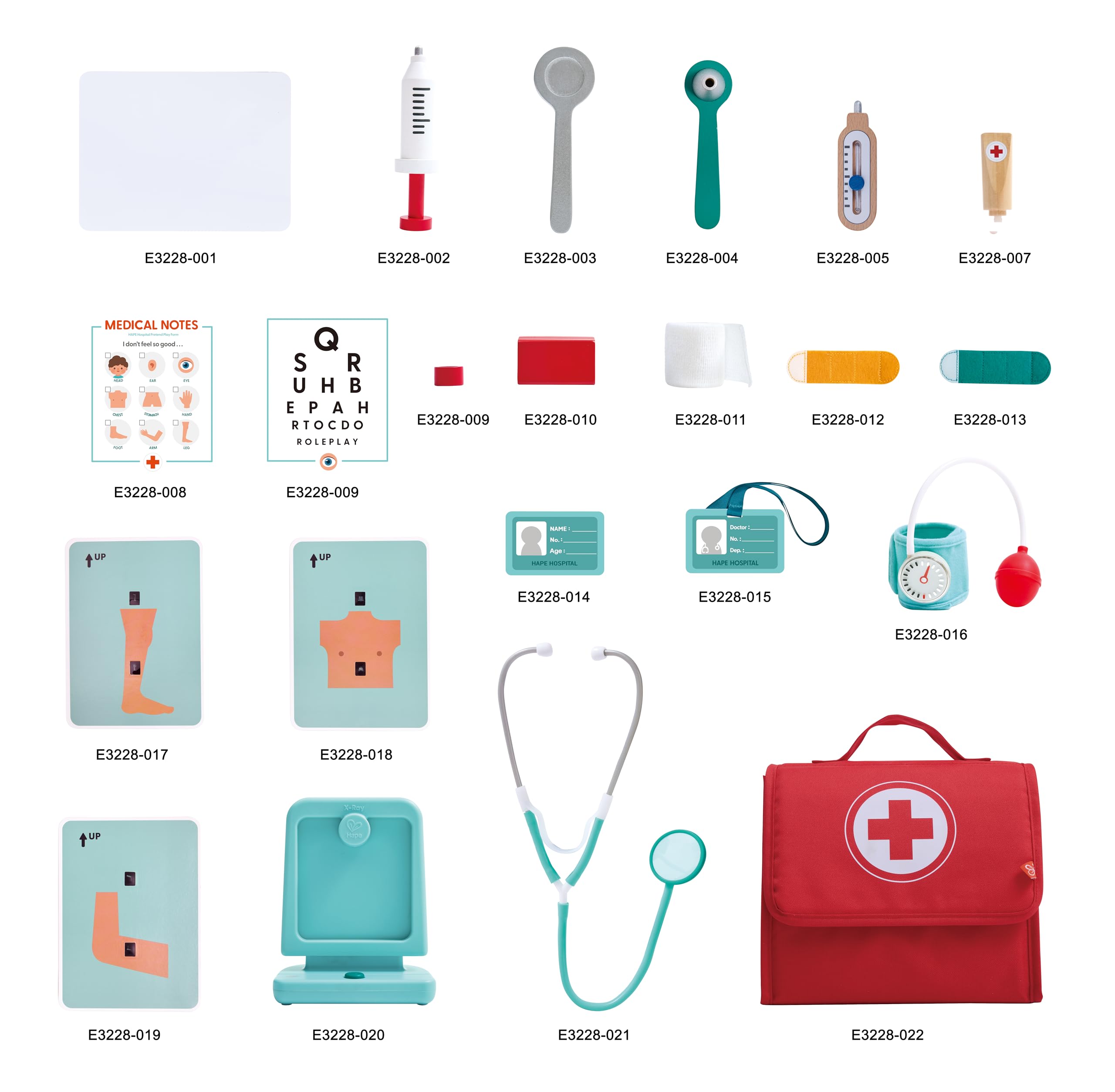 Hape Giochi di ruolo Set Medico set da dottore in legno