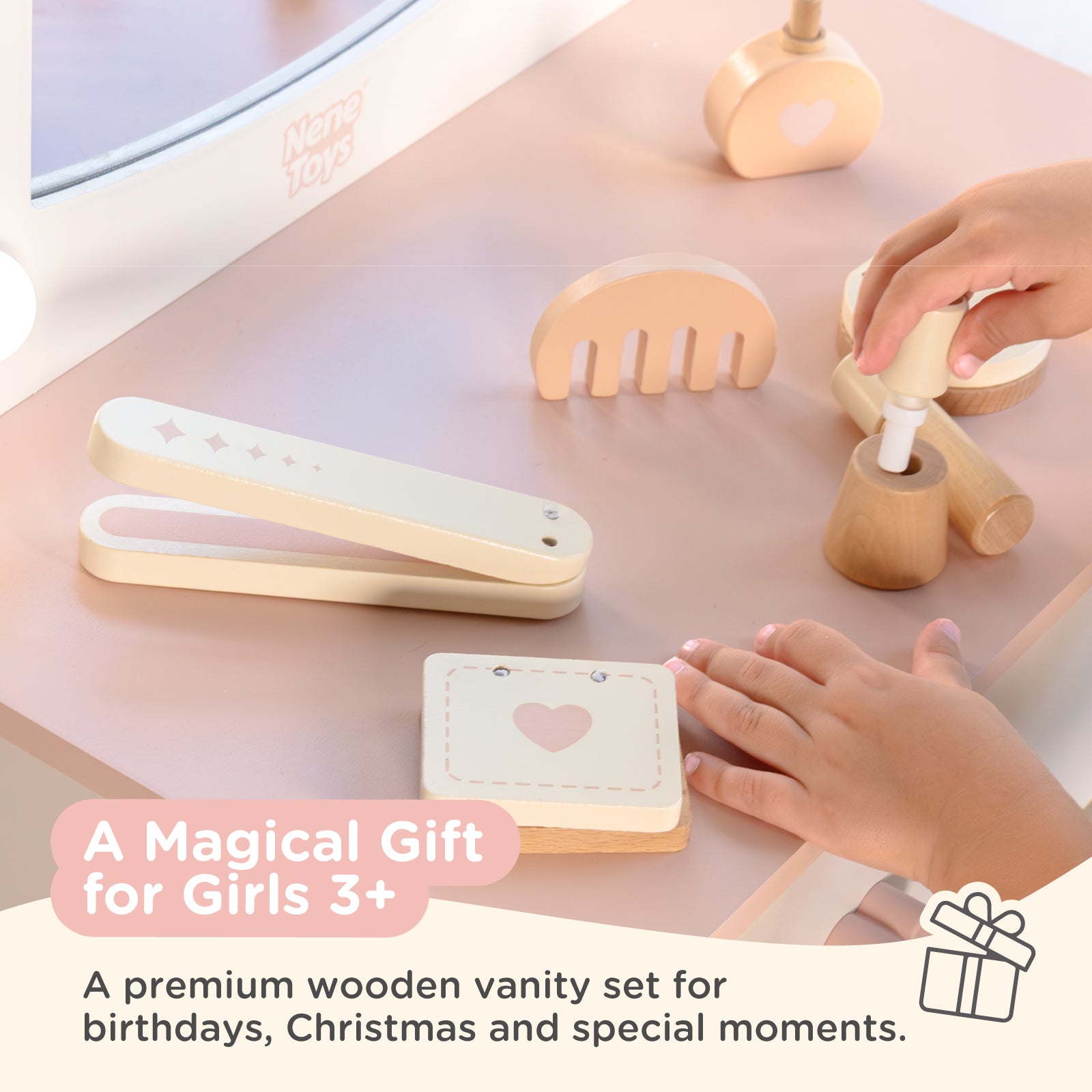 Nene Toys Kitchens & Pretend Play My First Vanity Table toeletta giocattolo
