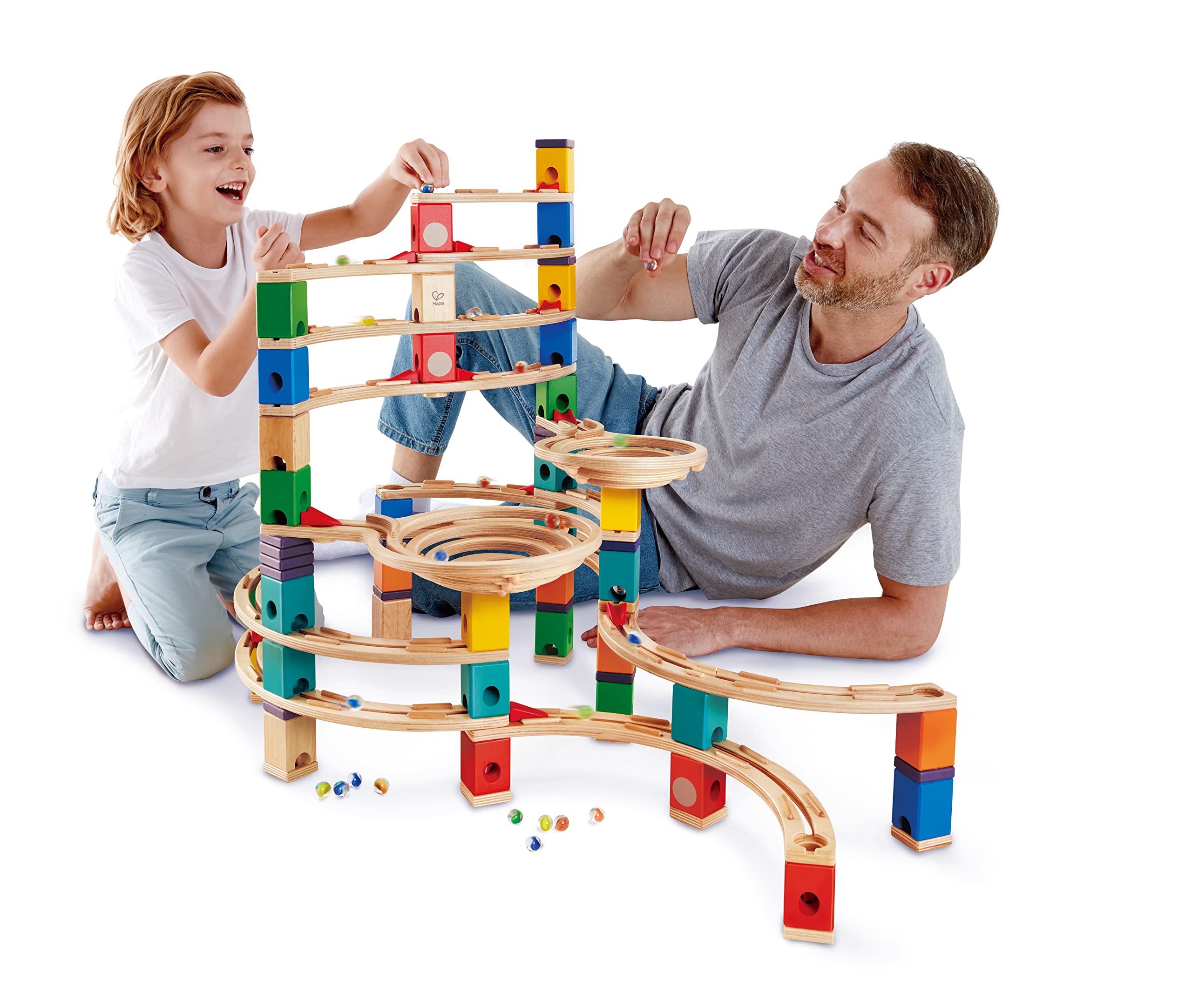 Hape Quadrilla Ciclone pista per biglie in legno 198 pezzi