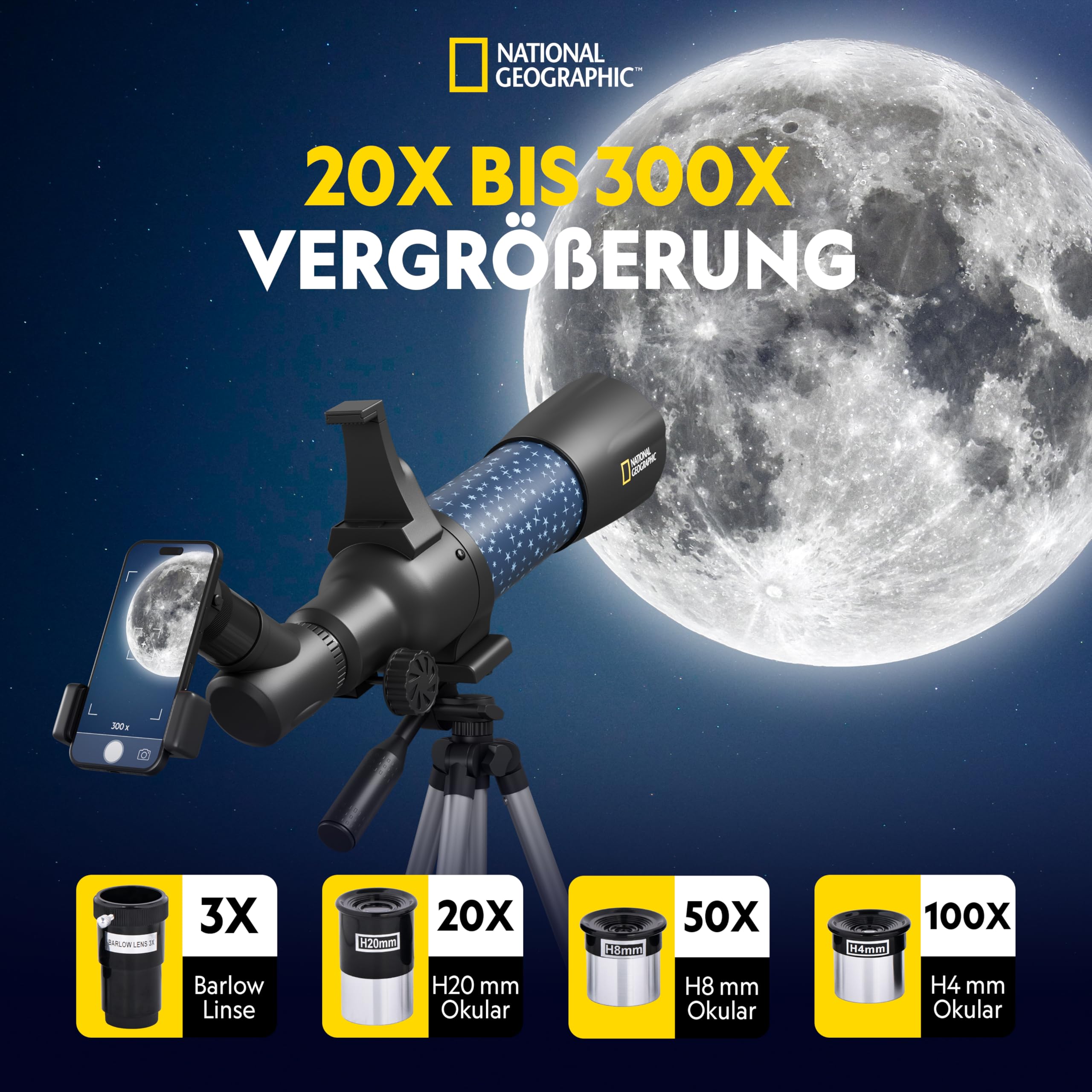 National Geographic Telescopi smartes AR telescopio per bambini