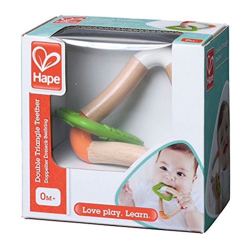 Hape E0018 Dentaruolo con Triangoli Intrecciati in silicone e legno