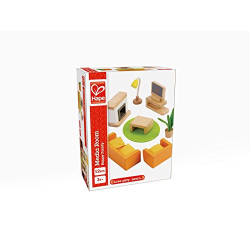 Hape Mobili Stanza Multimediale e Salotto casa delle bambole in legno