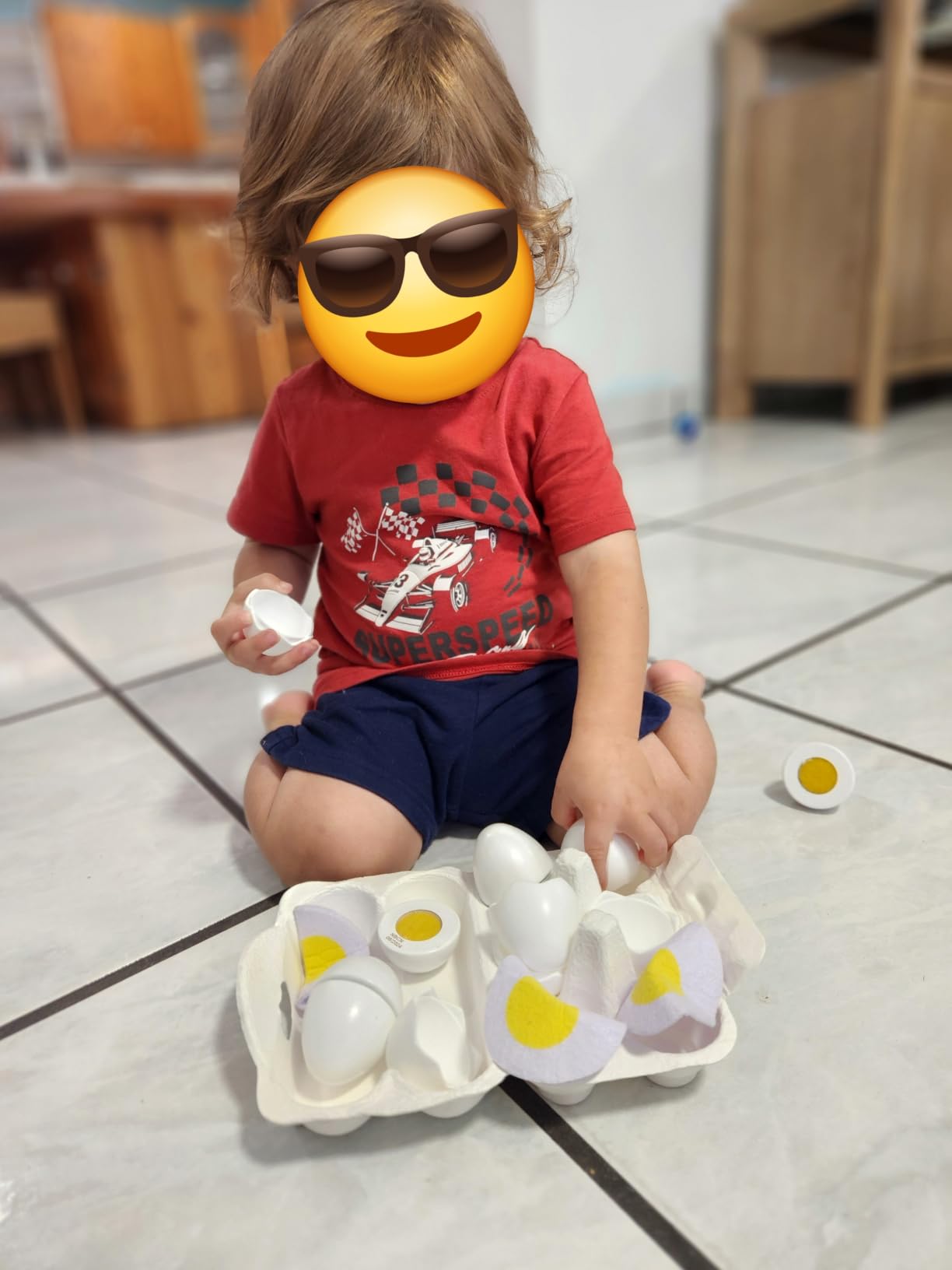 Hape Cucina e accessori Cartone delle Uova set di sei uova in legno