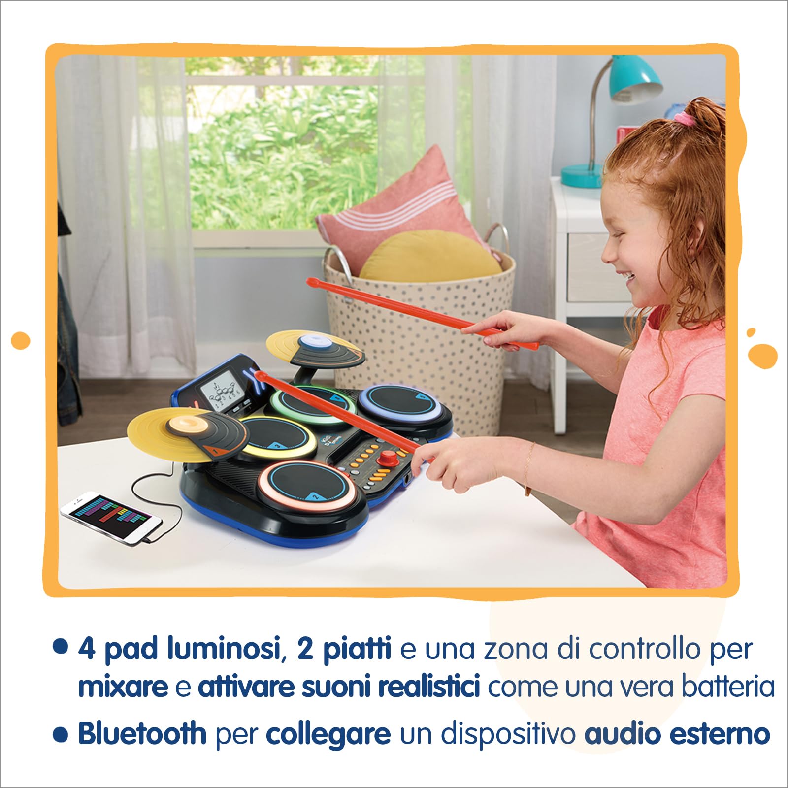 V-Tech Kidi DJ Drums batteria elettronica per bambini 6+ anni