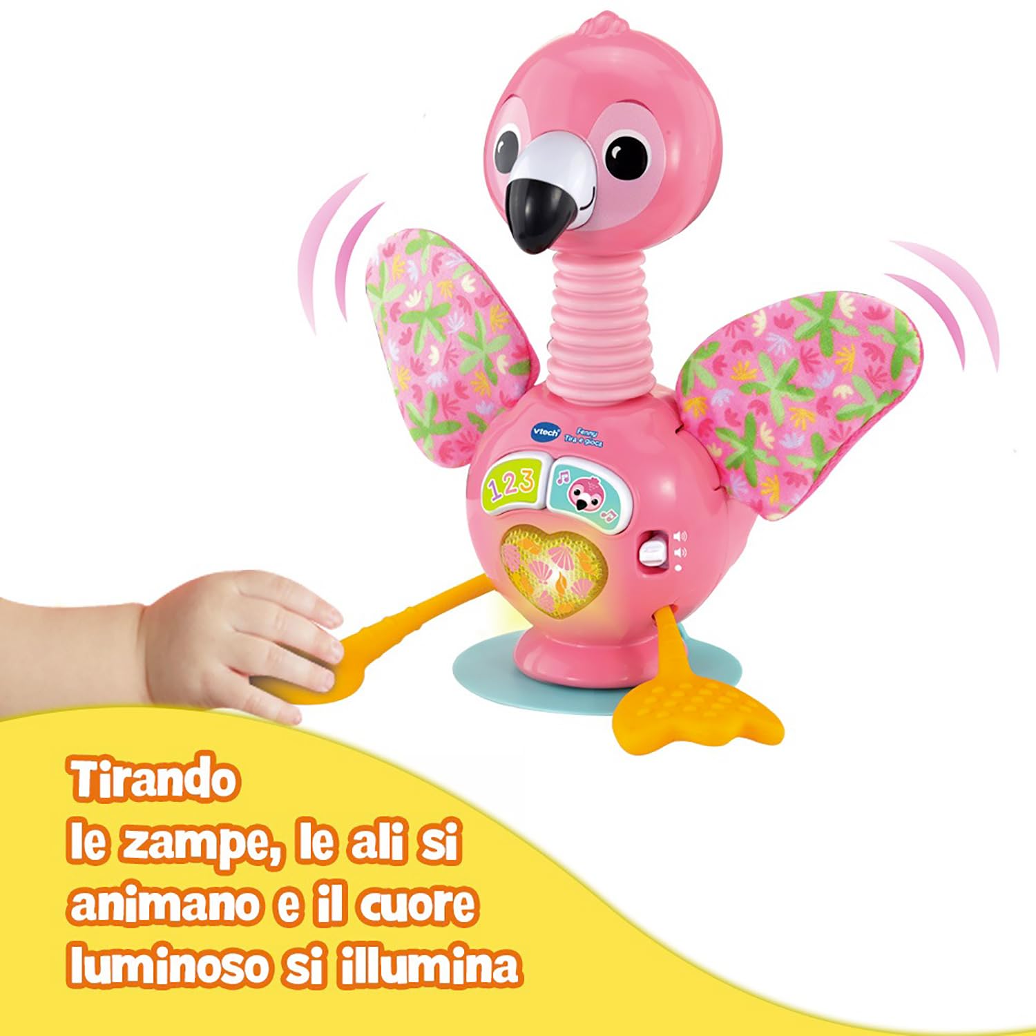VTech Giocattoli 0-12 mesi Fenny Tira e Gioca fenicottero 3-24 mesi sensoriale