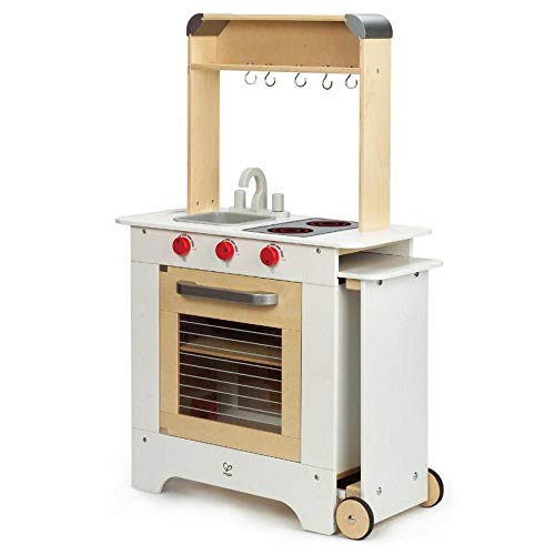 Hape Cucina e accessori Big Rosso, Trasparente cucina giocattolo in legno rossa