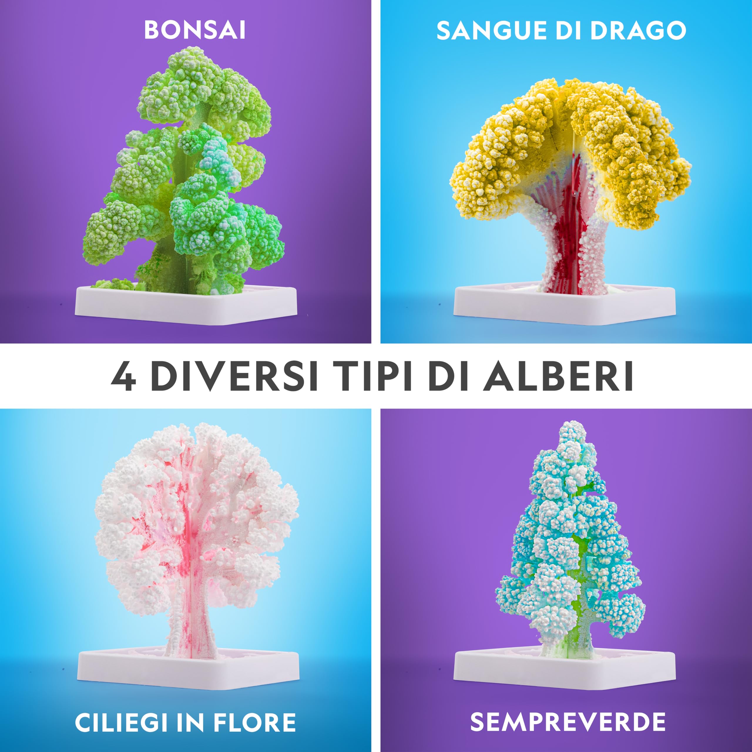 National Geographic Kit scientifici e di scoperta Kit Creativo per Coltivare 6 Alberi di Cristallo