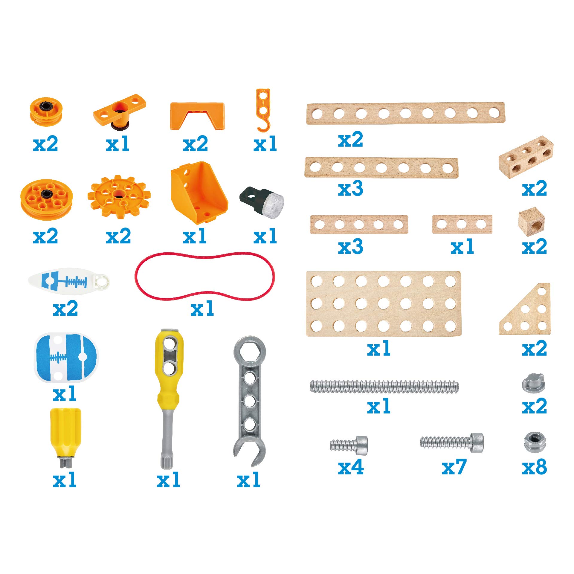 Hape Junior Inventor Kit Deluxe 57 pezzi kit esperimenti STEM