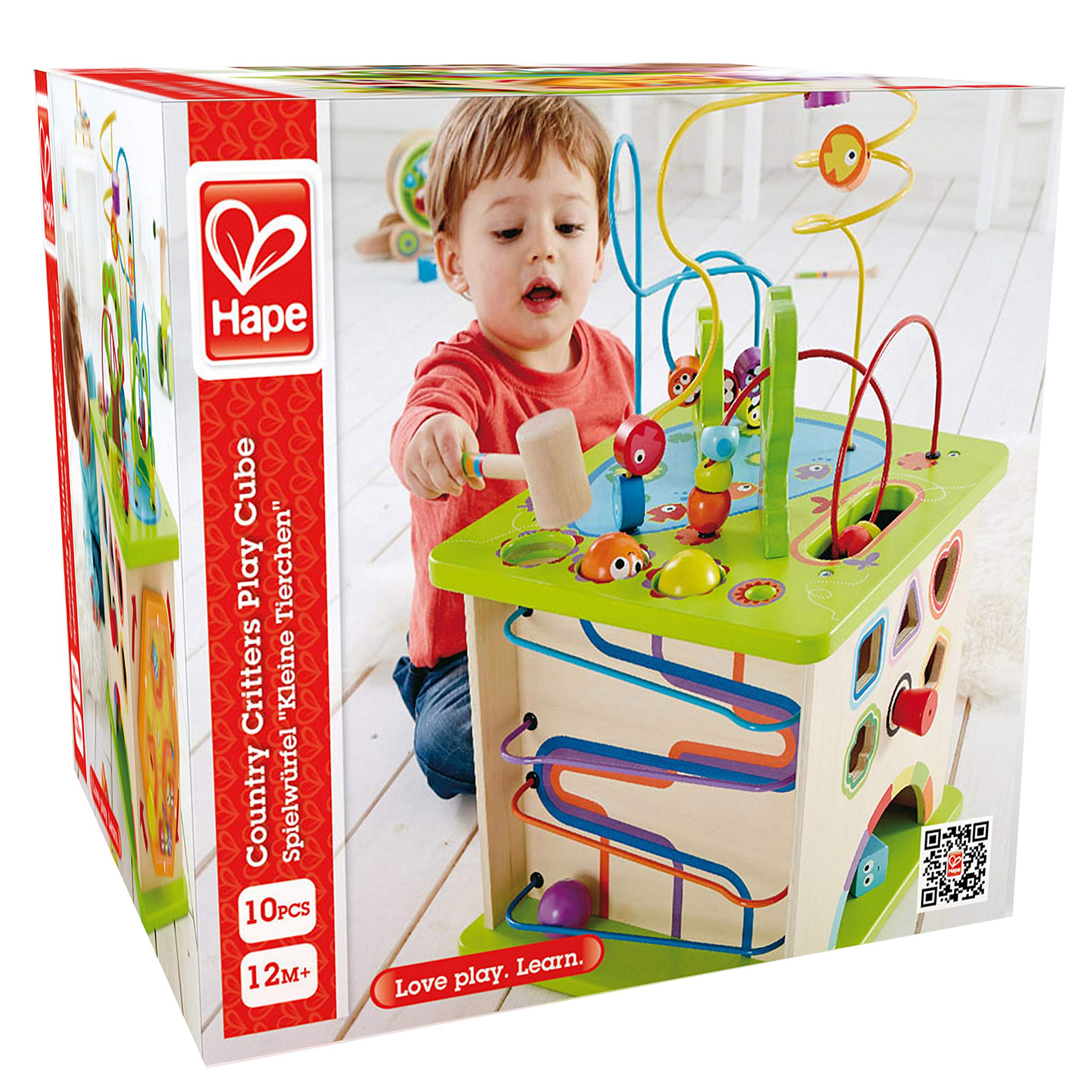 Hape Giocattoli per le abilità motorie Cubo Multiattività cubo attività in legno