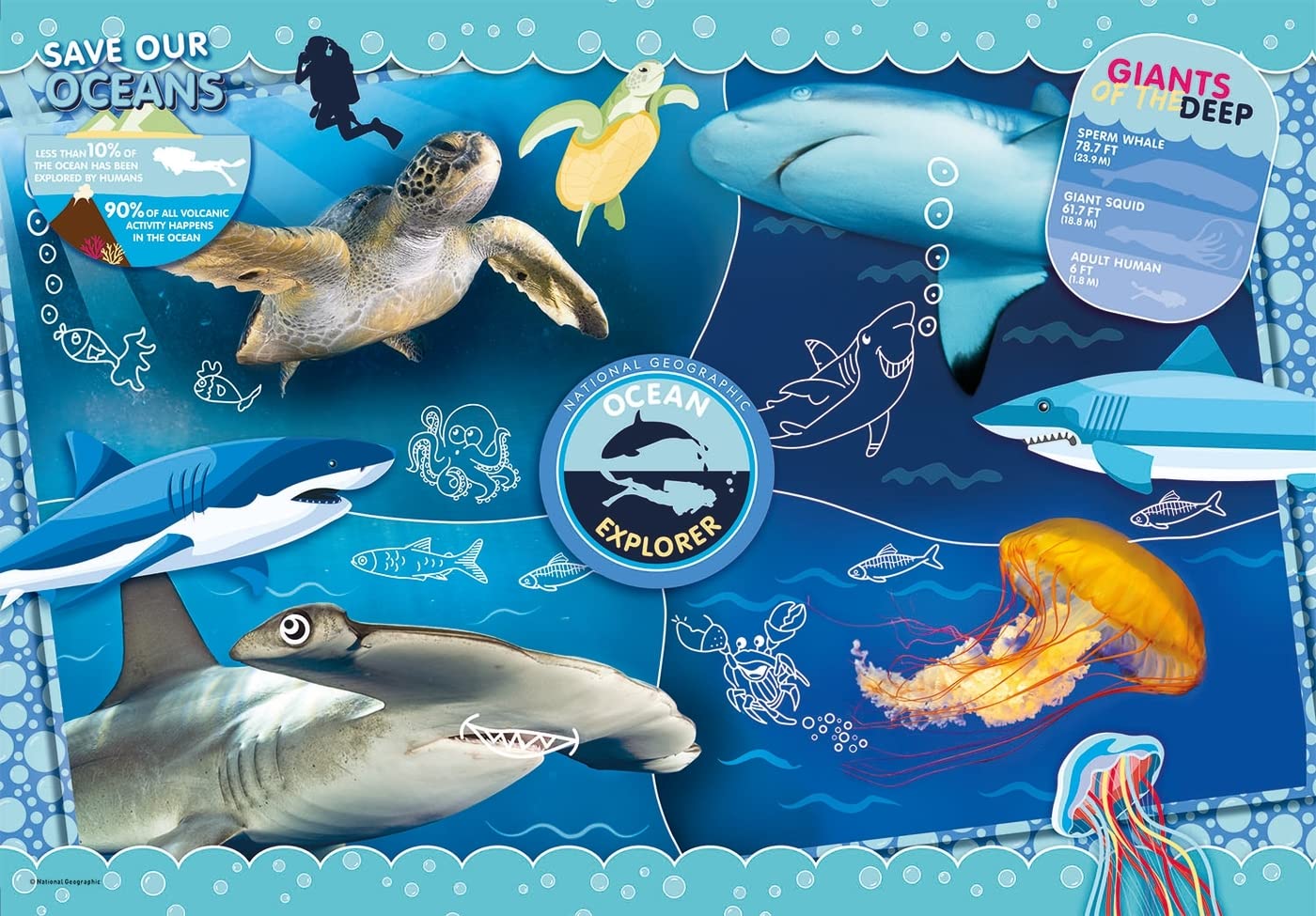 National Geographic Kids – Giochi e puzzle Ocean Explorer puzzle 104 pezzi 6+