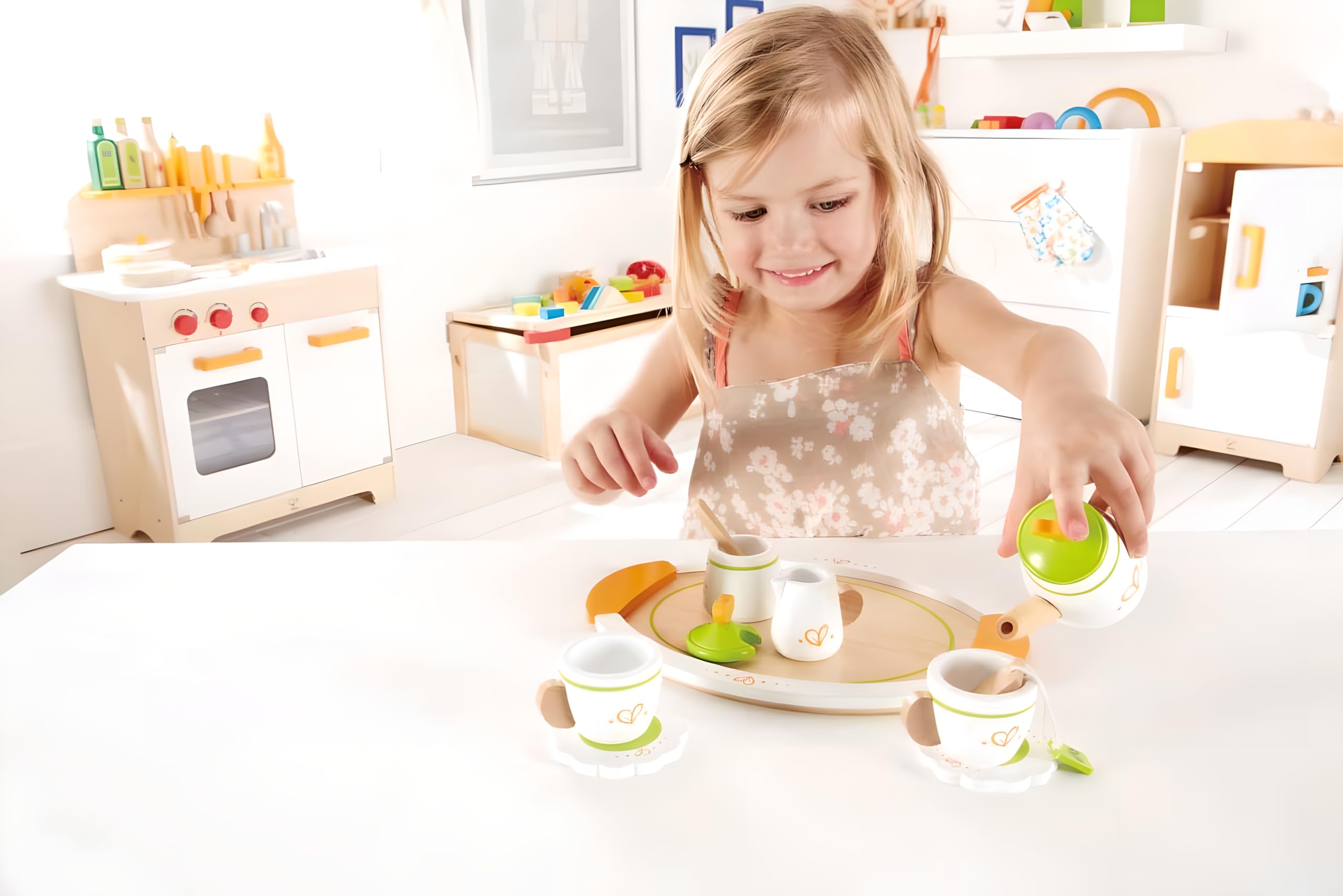 Hape Cucina e accessori E3124 Servizio da tè per Due in legno