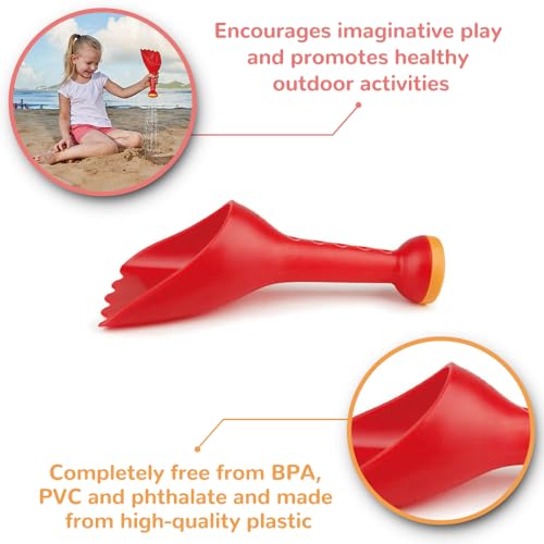 Hape Giochi da spiaggia Paletta con innaffiatoio rossa gioco sabbia