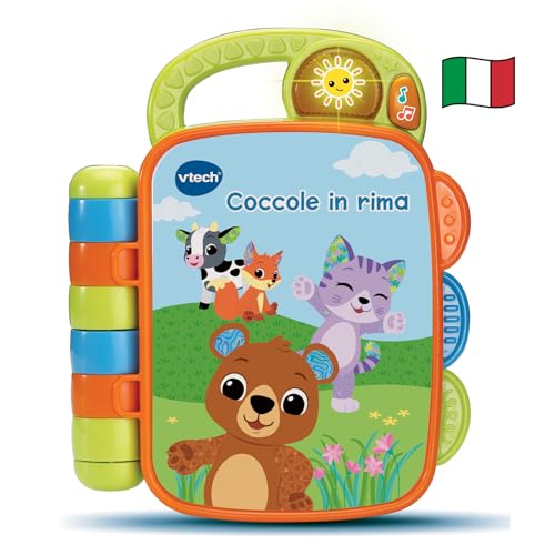 VTech Giocattoli 0-12 mesi Coccole in Rima libro sensoriale con filastrocche