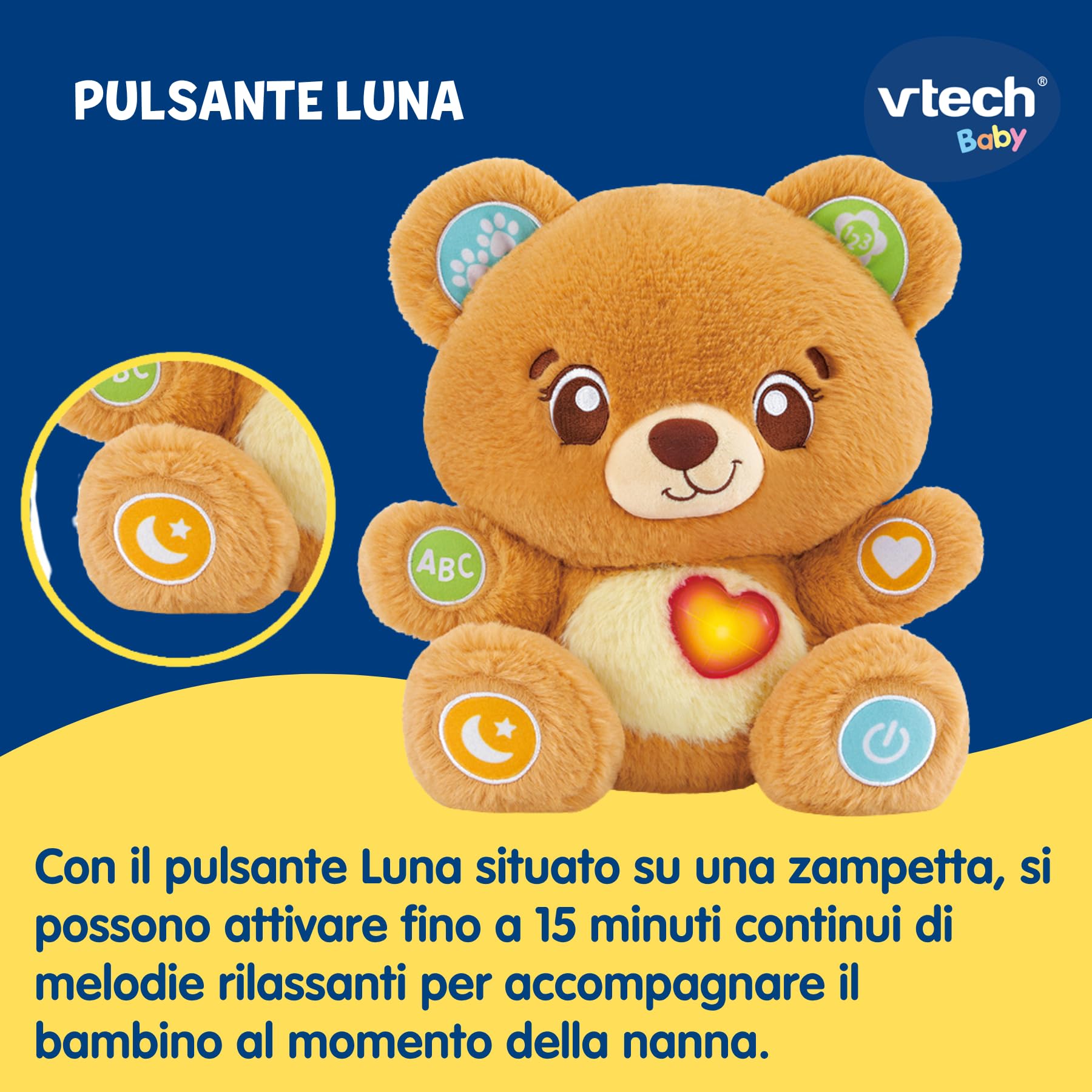 VTech Giocattoli 1-3 anni Biscotto Coccole e Chiacchiere orsetto interattivo