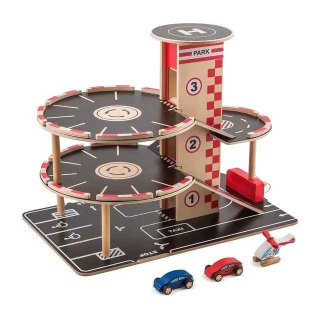 Hape Giochi di ruolo Garage in Legno garage giocattolo a 4 piani