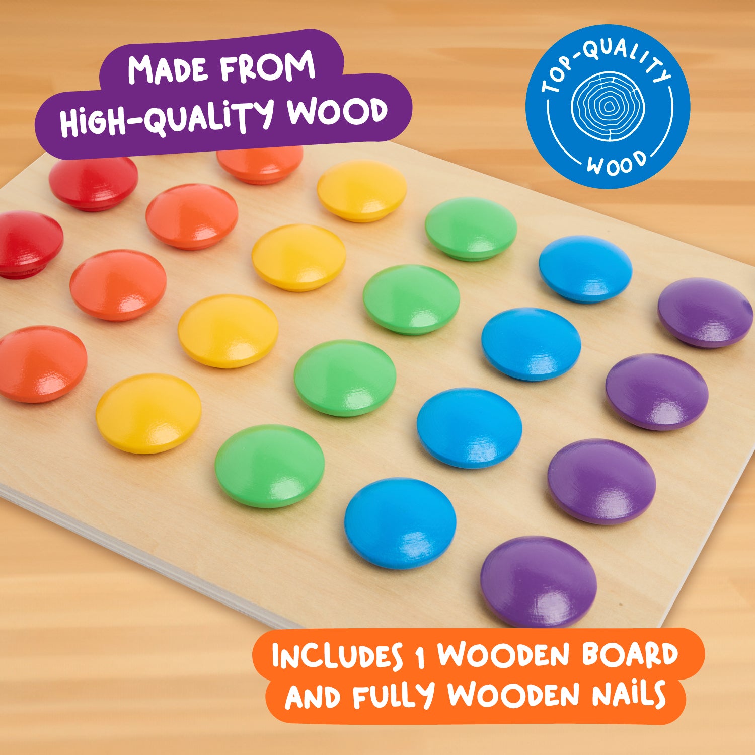 Nene Toys Puzzles & Learning Wooden Color Matching Puzzle, puzzle colori, 12 schede
