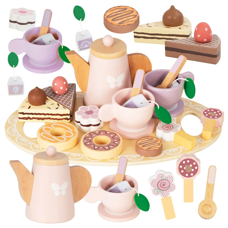Nene Toys Kitchens & Pretend Play Wooden Tea Party Set set tè in legno