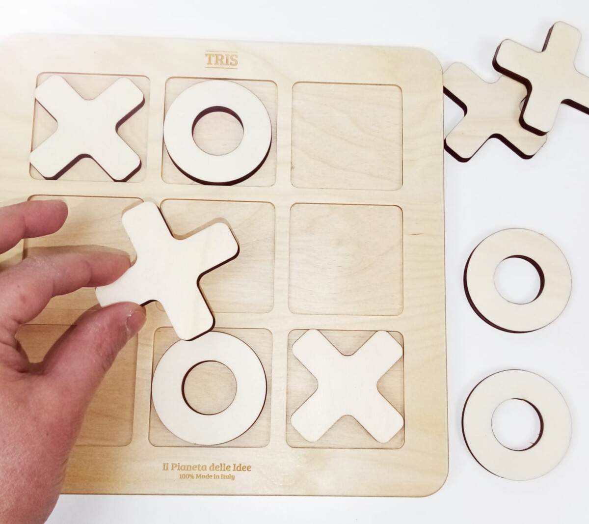 Il Pianeta delle idee Giocare Tris grande in legno gioco tris grande