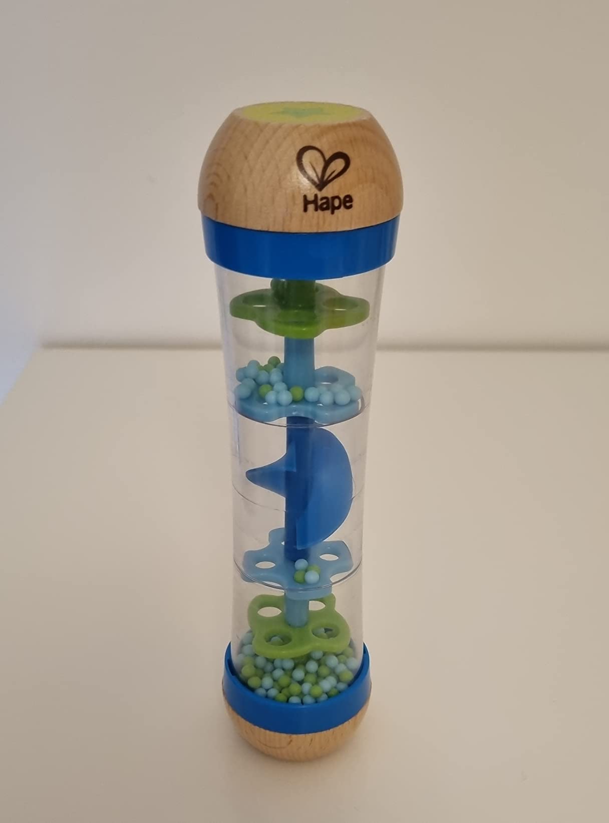Hape Giochi musicali Cascata di Perline sonaglio bastone della pioggia blu