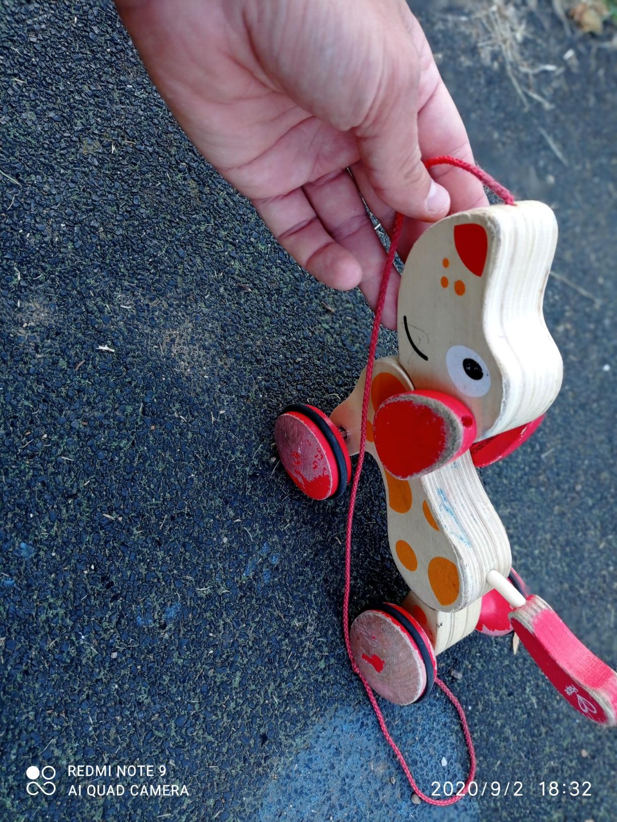 Hape Spingi e cammina Pepe cagnolino trainabile in legno