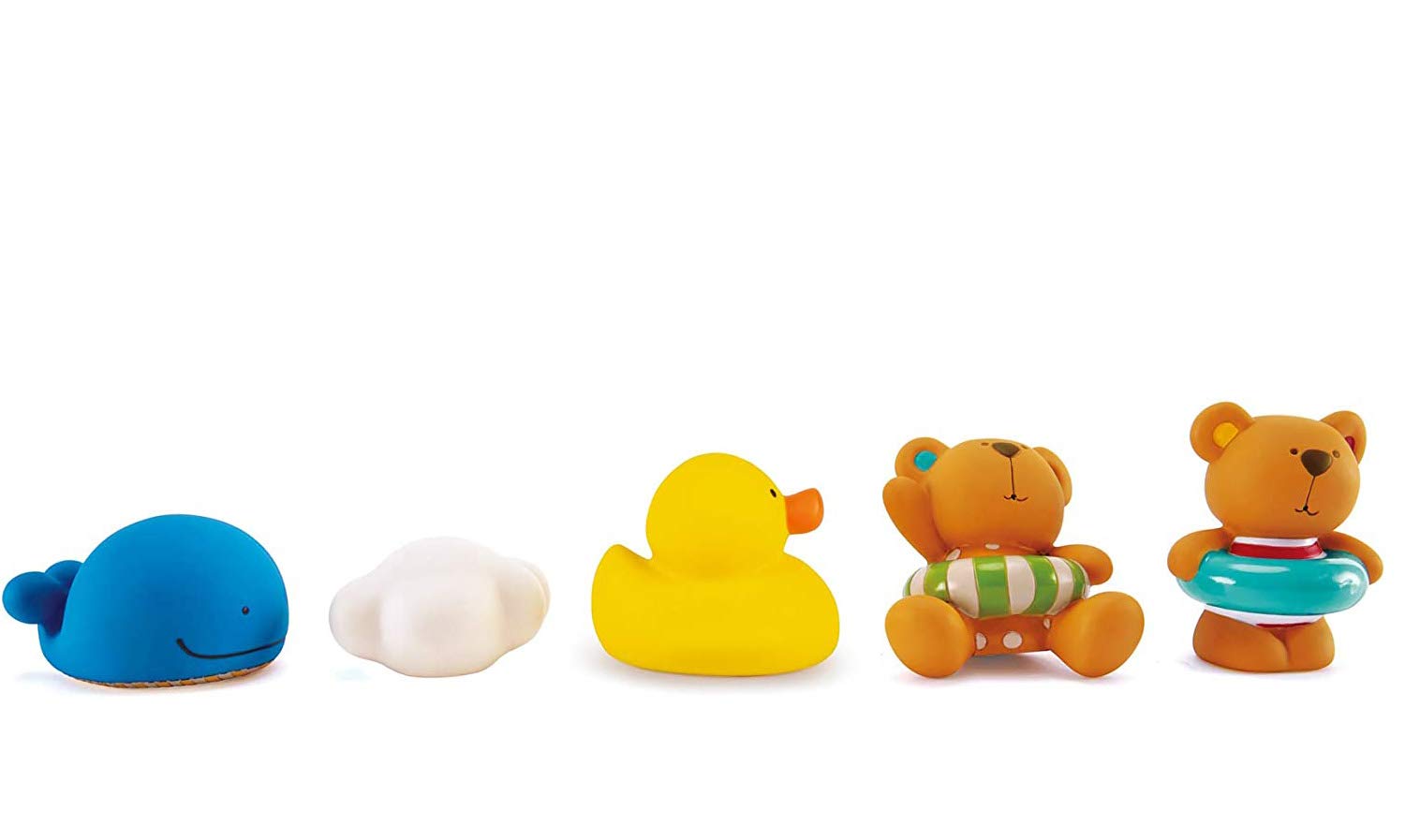Hape Giochi da bagno Teddy e i suoi amici 5 pezzi senza BPA