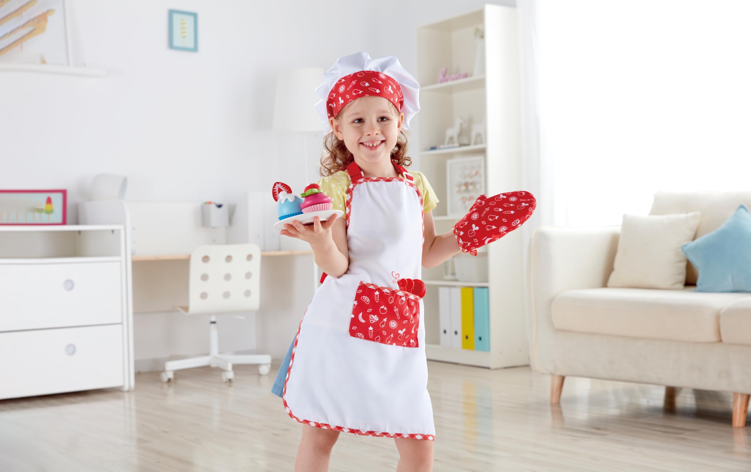 Hape Giochi di ruolo Kit da Chef set da cuoco regolabile