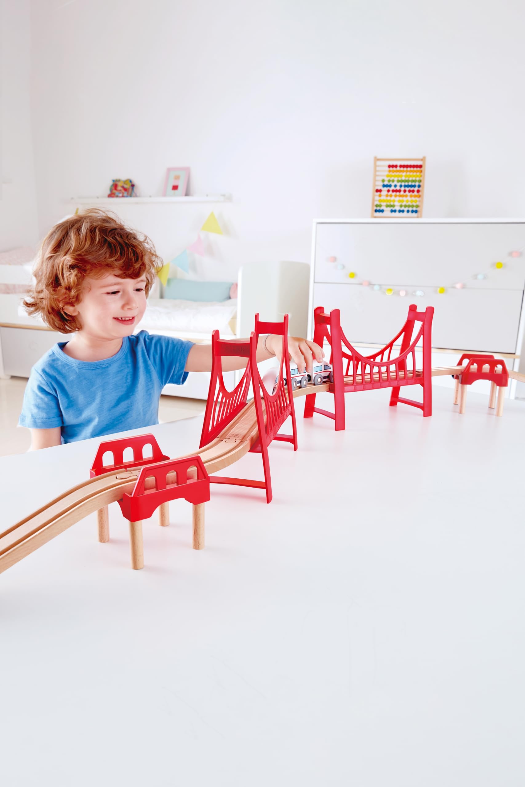 Hape Treno Doppio Ponte Sospeso ponte in legno