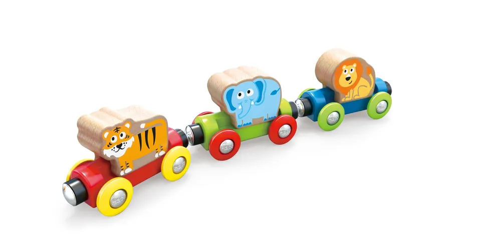 Hape Treno Viaggio Giungla trenino con animali in legno