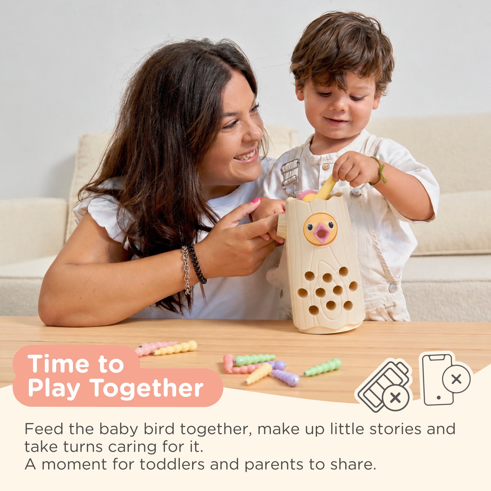 Nene Toys Baby & Toddler Toys Little Woodpecker, gioco magnetico rosa