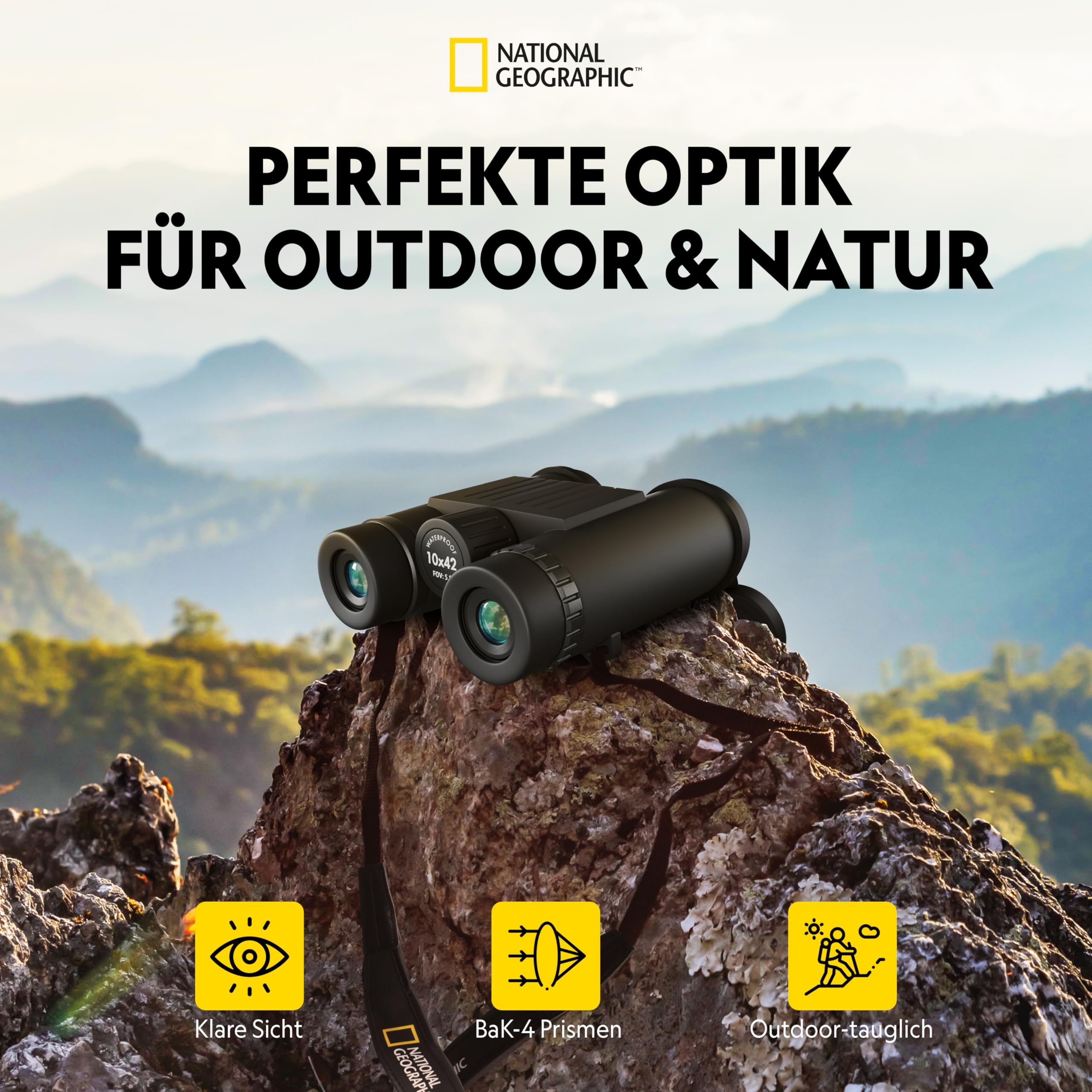 National Geographic Binocoli 10x42 Binocolo impermeabile