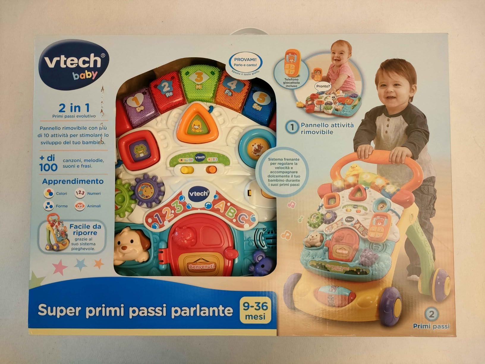 V-Tech Giocattoli 1-3 anni Super Primi Passi Parlante Primipassi arancione