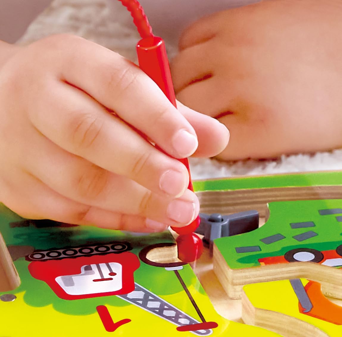 Hape Puzzle labirinto magnetico Cantiere edile e numeri