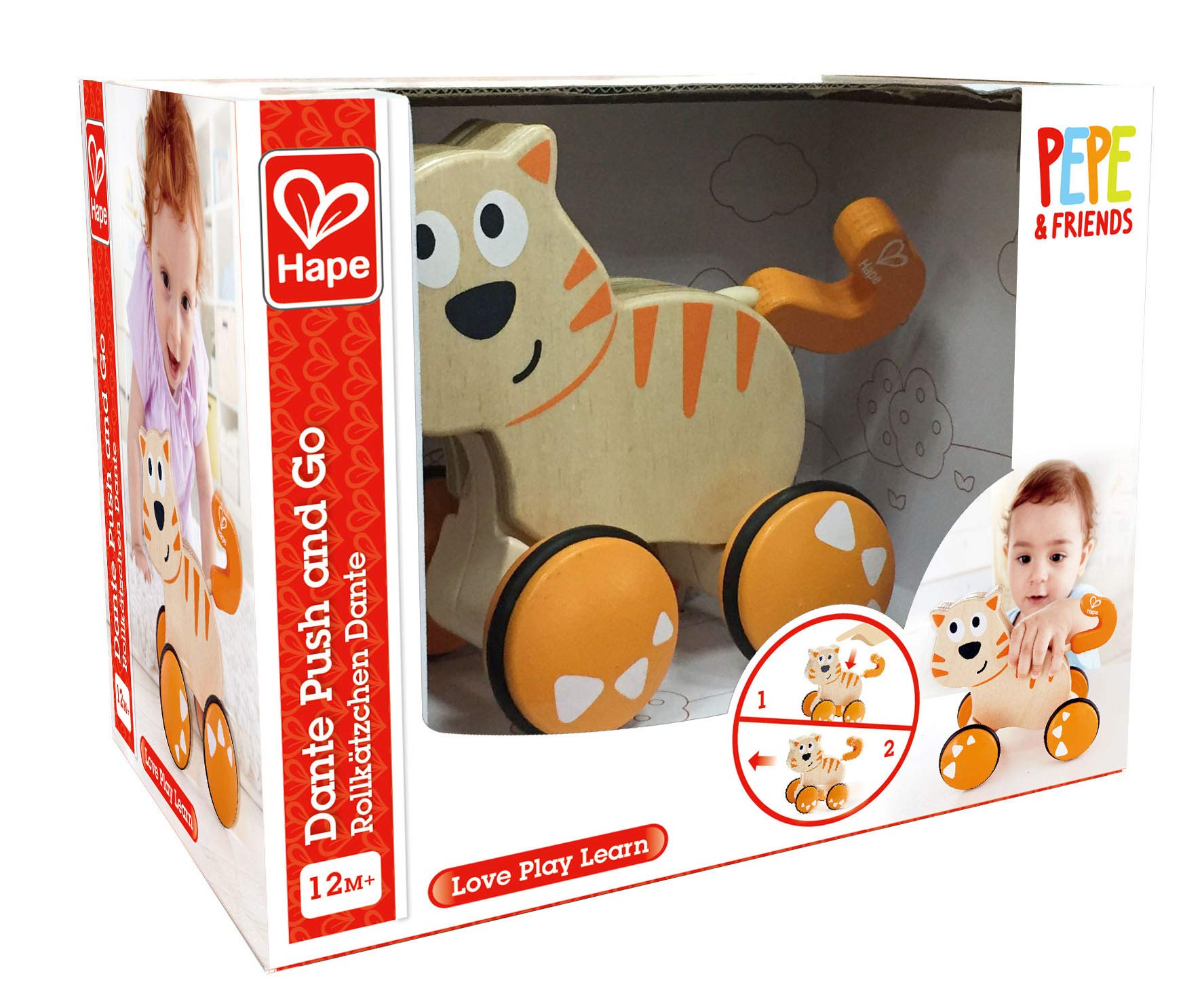 Hape Spingi e cammina Dante gattino a rotelle dai 12 mesi