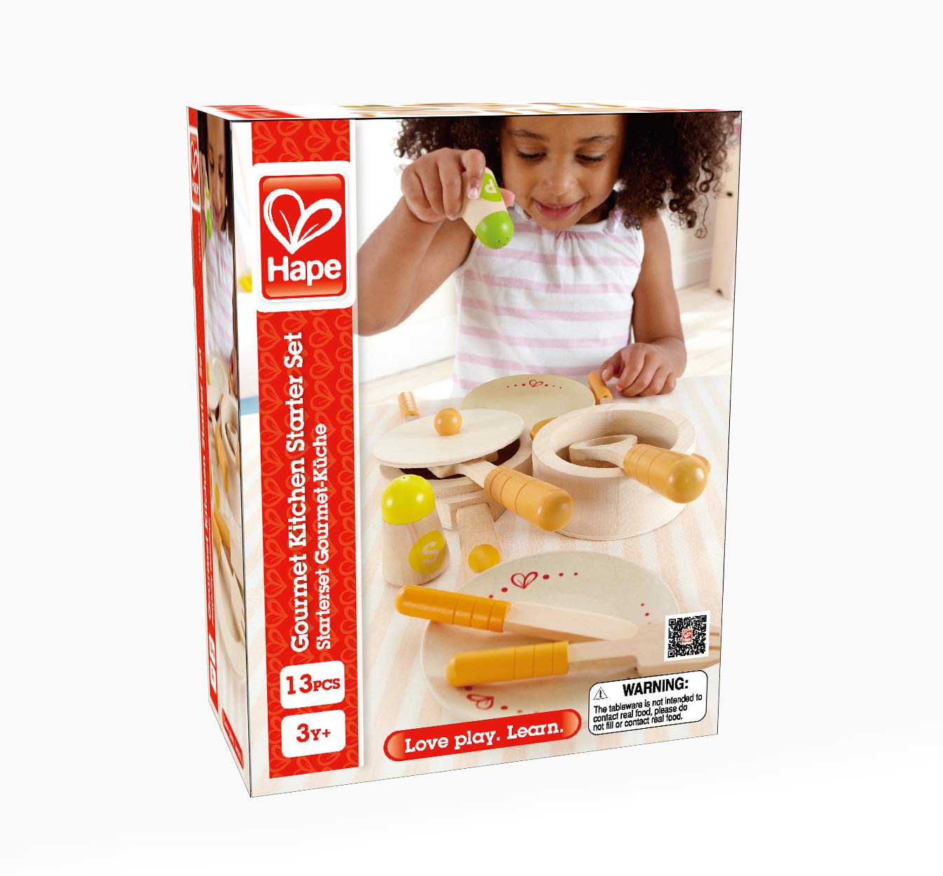 Hape Cucina e accessori E3103 set piatti e pentole in legno