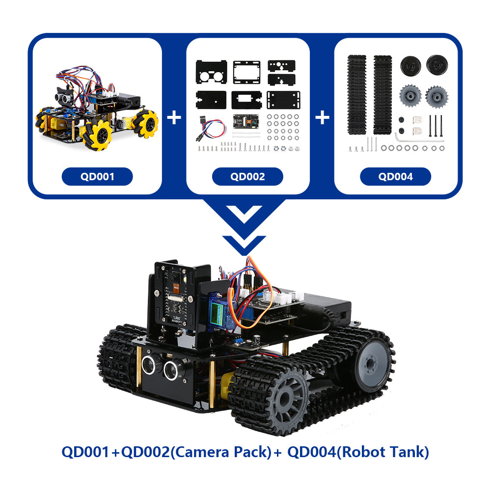 ACEBOTT Explorer Series QD001 kit auto robot 4WD ESP32 Starter