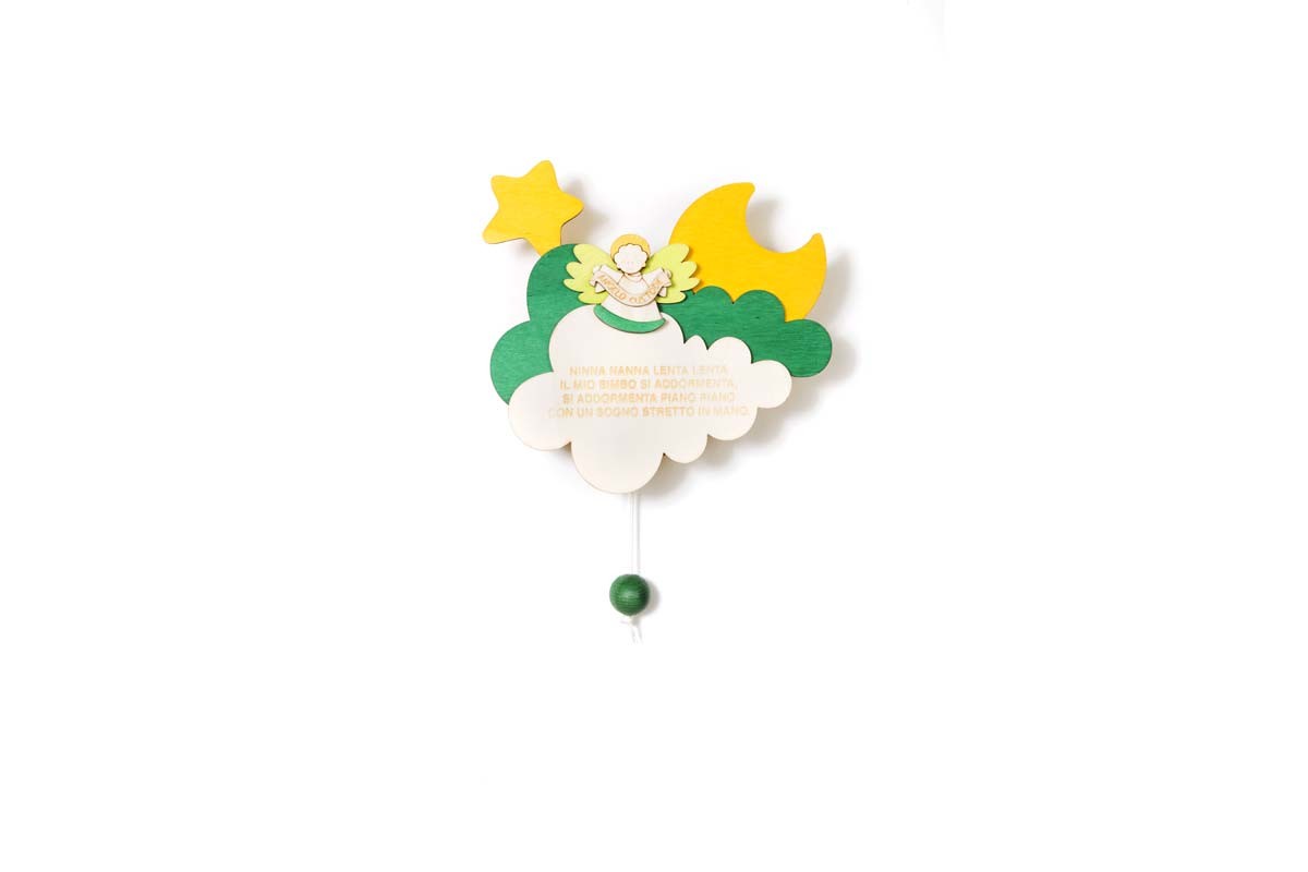 Il Pianeta delle idee Piccoli Oggetti Angeli Carillon da parete Ninna Nanna carillon