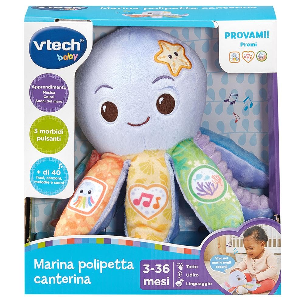 VTech Giocattoli 0-12 mesi Marina Polipetta Canterina peluche interattivo 3-36 mesi musicale