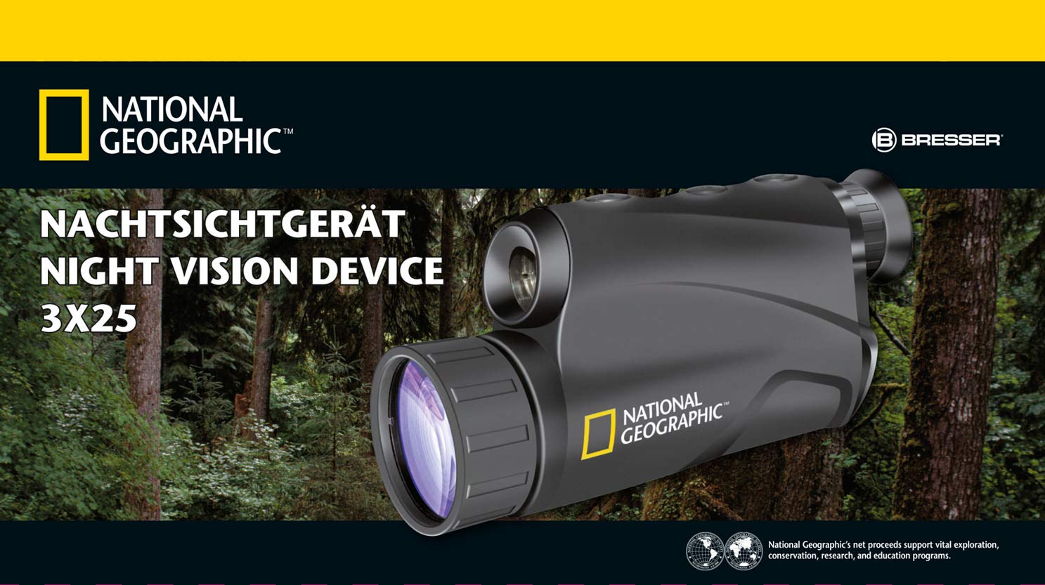 National Geographic Binocoli 9075000 visore notturno 3×25