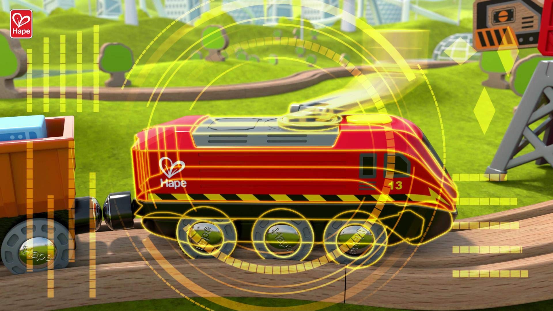 Hape Treno Dinamo rosso trenino a manovella senza batterie gioco