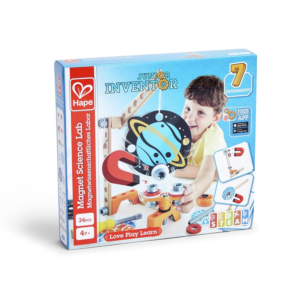 Hape Junior Inventor Laboratorio Scientifico Magnetico 34 pezzi