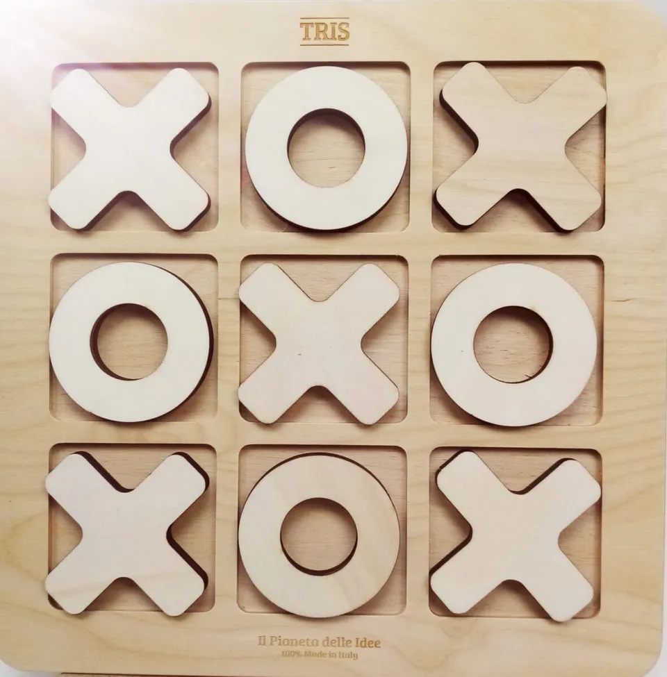 Il Pianeta delle idee Giocare Tris grande in legno gioco tris grande